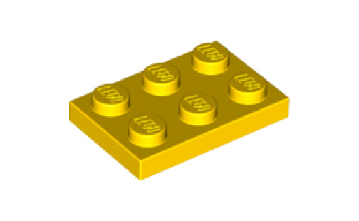 Lego kostka 2x3 žlutá