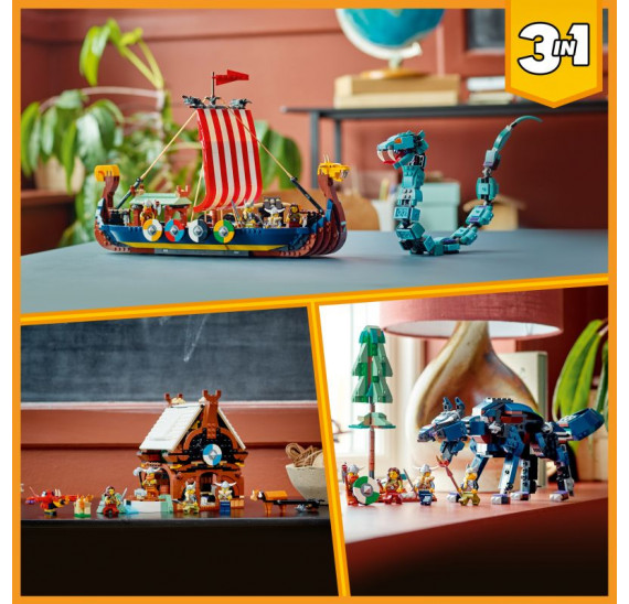 LEGO Creator 31132 Vikingská loď a mořský had