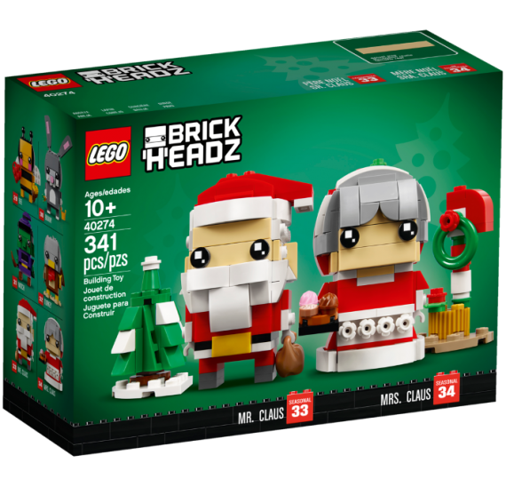 LEGO BrickHeadz 40274 Pan a paní Santa Clausovi - balení 