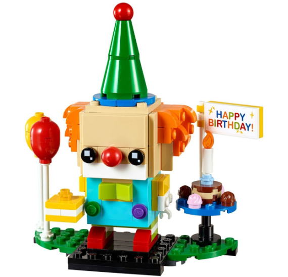 LEGO BrickHeadz 40348 Narozeninový klaun - detail 