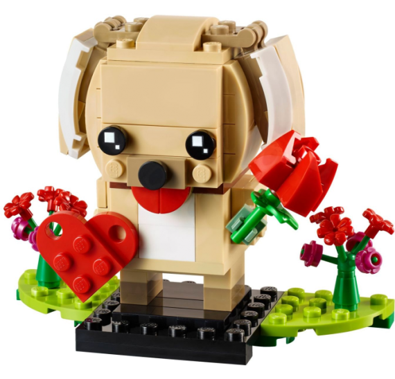 LEGO BrickHeadz 40349 Valentýnské štěňátko - detail 