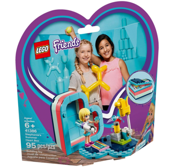 LEGO Friends 41386 Stephanie a letní krabička ve tvaru srdce - balení 