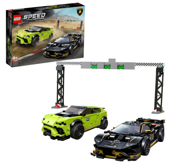 LEGO Speed Champions 76899 Lamborghini Urus ST-X & Lamborghini Huracán Super Trofeo EVO