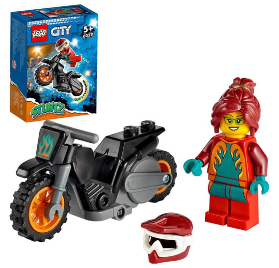 LEGO City 60311 Kaskadérská motorka s ohnivou kaskadérkou