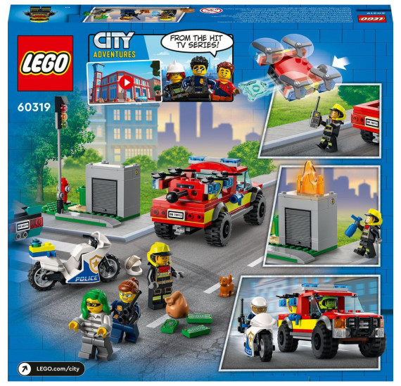 LEGO City 60319 Hasiči a policejní honička