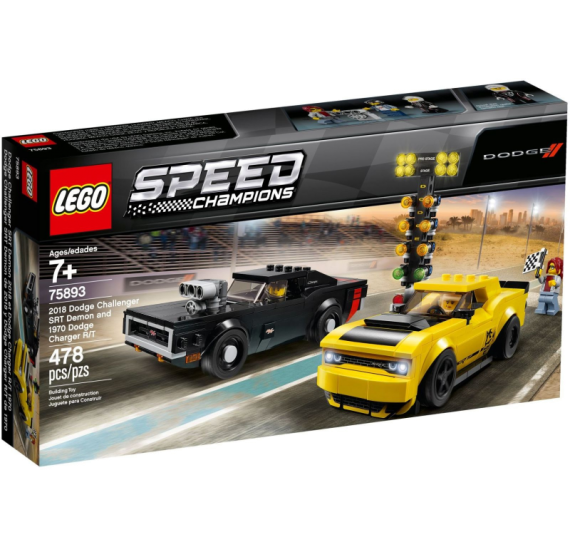 LEGO Speed Champions 75893 2018 Dodge Challenger SRT Demon a 1970 Dodge Charger