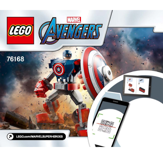 Lego Super Heroes 76168 Captain America v obrněném robotu