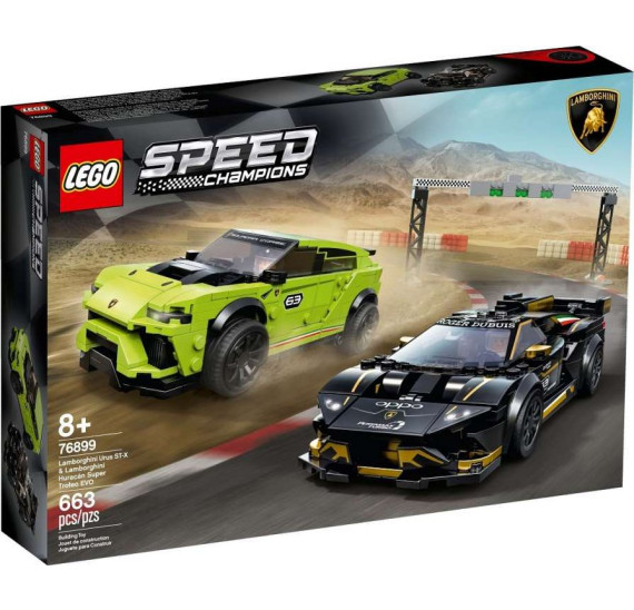 LEGO Speed Champions 76899 Lamborghini Urus ST-X & Lamborghini Huracán Super Trofeo EVO