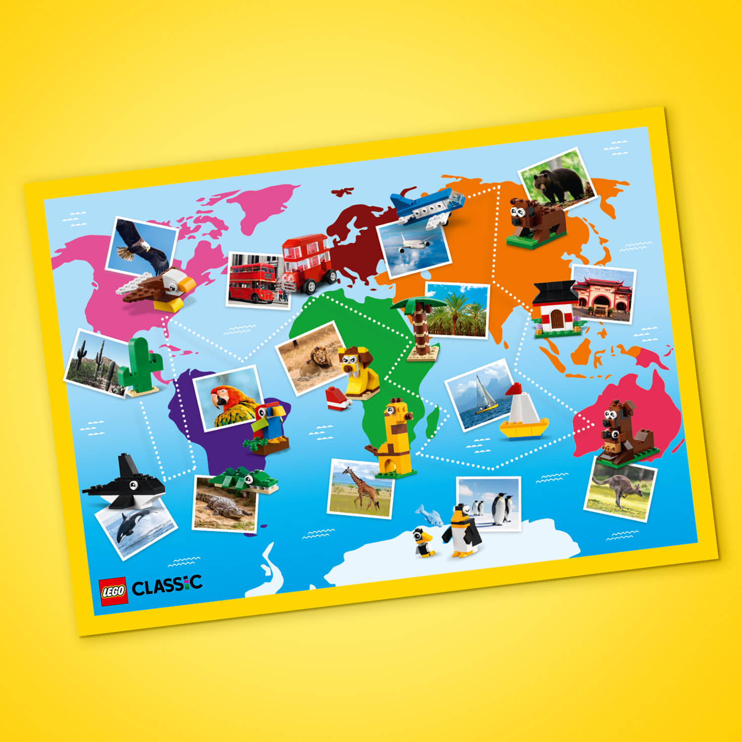Barevná mapa na zeď